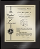 Patent Plaques Custom Wall Hanging Ultramodern Contemporary Patent Plaque - 10.5" x 13" Gold and Black Acrylic.