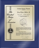 Patent Plaques Custom Wall Hanging Ultramodern Contemporary Patent Plaque - 10.5" x 13" Gold and Blue Acrylic.