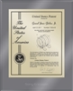 Patent Plaques Custom Wall Hanging Ultramodern Contemporary Patent Plaque - 10.5" x 13" Gold and Translucent Grey Acrylic.
