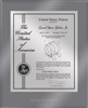 Patent Plaques Custom Wall Hanging Ultramodern Contemporary Patent Plaque - 10.5" x 13" Silver and Translucent Grey Acrylic.