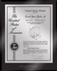 Patent Plaques Custom Wall Hanging Ultramodern Contemporary Patent Plaque - 8" x 10" Silver and Black Acrylic.