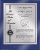 Patent Plaques Custom Wall Hanging Ultramodern Contemporary Patent Plaque - 8" x 10" Silver and Blue Acrylic.