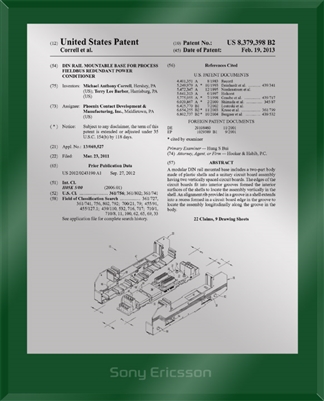 Patent Plaques Custom Wall Hanging Ultramodern Traditional Patent Plaque - 8" x 10" Silver and Green Acrylic.