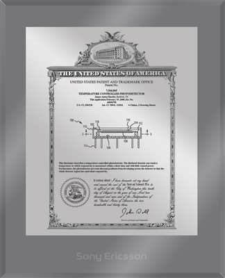 Patent Plaques Custom Wall Hanging Ultramodern Vintage Patent Plaque - 10.5" x 13" Silver and Translucent Grey Acrylic.