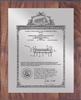 Patent Plaques Custom Wall Hanging Vintage Patent Plaque - 10.5" x 13" Silver and Walnut.