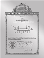 Patent Plaques Custom Wall Hanging Vintage Metal Patent Presentation Plate - 9" x 12" Silver.