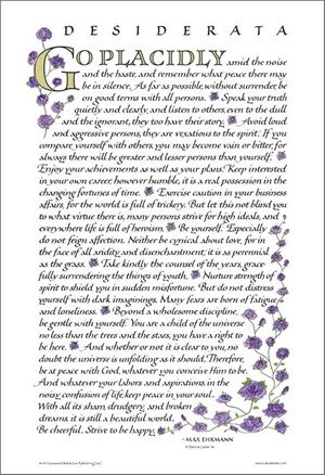 Desiderata poster