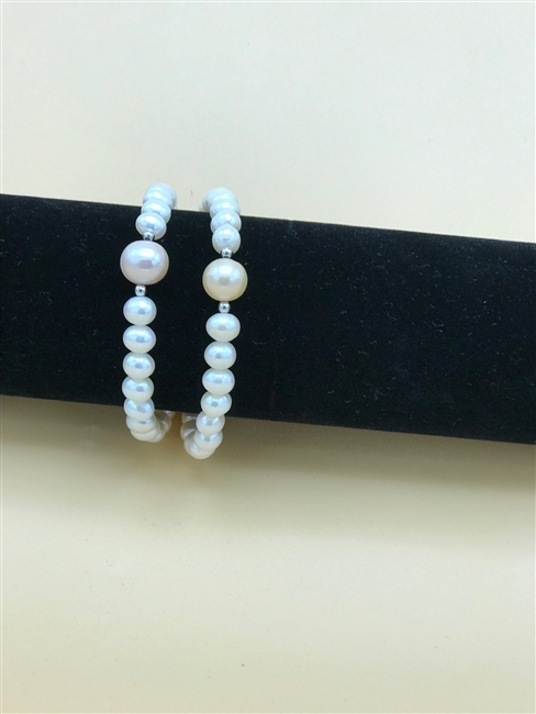 Sterling Silver Cultured Freshwater Pearl Bracelet