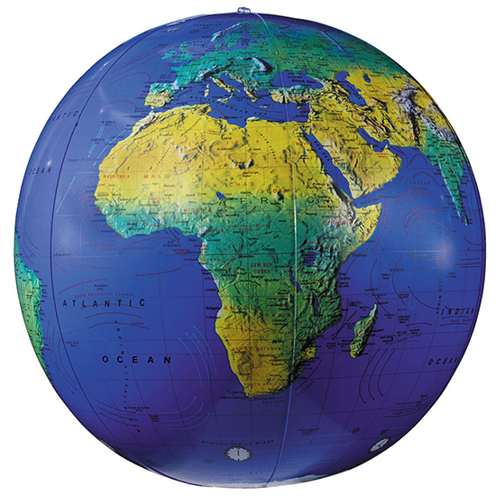 Inflatable Topographical Globe By Replogle