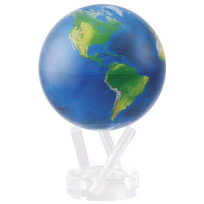 6" Satellite View Natural Earth Revolving Globe