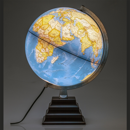 Pacific II Illuminated Globe by Waypoint Geographic | 12" Desktop Globe