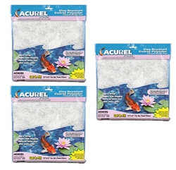 Acurel Coarse Polyester Pond Filter Media Pad 12" x 12" THREE PACK