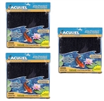 Acurel Coarse Carbon Pond Filter Media Pad 12" x 12" THREE PACK