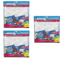 Acurel Coarse Polyester & Carbon Combo Pack Media Pads, 12" x 12" THREE PACK