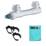 Aqua Ultraviolet Classic 57 Watt White 2" UV Sterilizer, THREE Mounting Clips, & Towel Package