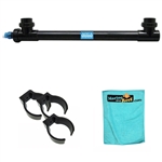 Aqua Ultraviolet Classic 40 Watt Black 2" UV Sterilizer, THREE Mounting Clips, & Towel Package