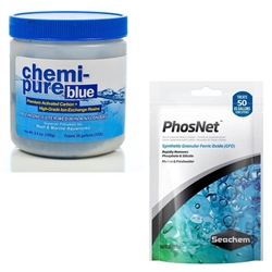 Boyd Enterprises Chemi-Pure Blue & Seachem PhosNet Small Marine Tank Chemical Filtration Upgrade Package