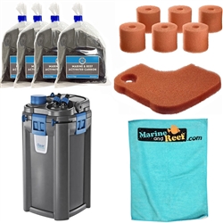 OASE BioMaster Thermo 600 Canister Filter w/ Heater & Filter Media Replacement & Towel Package