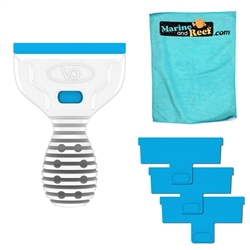 Continuum Aquatics AquaBlade-P Scraper, Short, Acrylic, Replacement Blade 3-Pack, & Towel Package