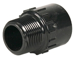 Schedule 40 PVC Male Adapter 1-1/2" Slip x 1-1/2" Thread