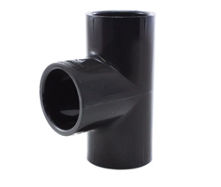 Schedule 40 PVC Tee 1-1/2" Slip x 1-1/2" Slip x 1-1/2" Slip Black