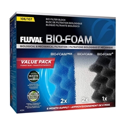 Fluval 106/107 Filter Replacement  Bio-Foam Value Pack (A334)