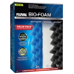 Fluval 206/207 Filter Replacement Bio-Foam Value Pack (Fluval A335)