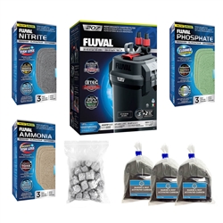 Fluval 207 Canister Filter w/ High Performance Media Upgrade Package