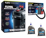 Fluval 207 Canister Filter w/ Fluval UVC In-Line Clarifier Package