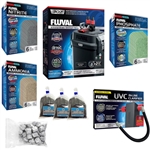 Fluval 307 Canister Filter w/ High Performance Media & UV Upgrade Package