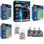 Fluval 407 Canister Filter w/ High Performance Media Upgrade Package