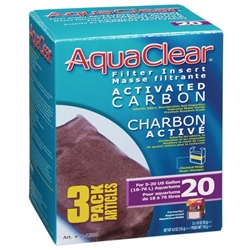 AquaClear 20 Activated Carbon Filter Insert, 3 Pack  (A-1380)