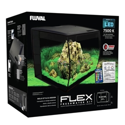 Fluval Flex Black Freshwater Aquarium Kit 15 Gallons