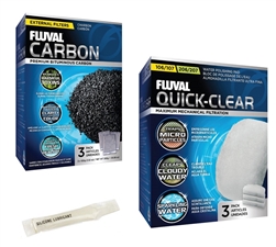 Fluval 106/107 206/207 Canister Filter Monthly Maintenance Kit Package