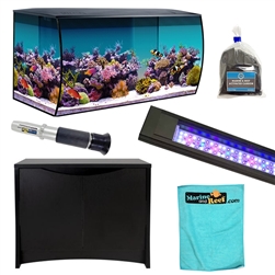 Fluval Sea Flex Black Saltwater Aquarium Kit, 32.5 Gallons w/ Stand & 2nd Light Package