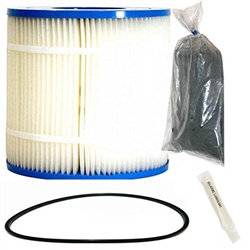 Inland Seas Nu-Clear Canister Filter Replacement Cartridge, 100 Micron, with O-Ring & Lubricant & Carbon Package