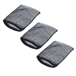 Inland Seas Black Mesh Media Bag w/Zipper 6" x 11" (3 Pack)