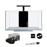 JBJ Rimless Desktop 10 Gallon Flat Panel Aquarium w/ LED Light (RL-10-FP) UPGRADE PACKAGE