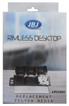 JBJ Rimless Desktop Aquarium Replacement Filter Media, 4-pack