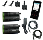 Kessil TWO A160 Tuna Sun LED Lights with New Spectral Controller X & TWO Gooseneck Package