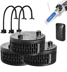 Kessil THREE A360X Tuna Blue LED Lights, WiFi Dongle, THREE Goosenecks & Reefractometer Package