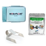 Mag-Float-360 Large Glass Aquarium Cleaner, Feeding Clip & Sea Veggies Package