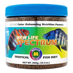 New Life Spectrum Tropical Fish Diet, Medium Pellet, 2mm - 2.5mm, 300 grams