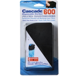 Penn-Plax Cascade 600 Internal Filter Replacement Carbon Cartridges 2-Pack (CIF12)