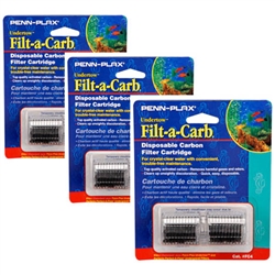 Penn-Plax Filt-a-Carb Undertow & Perfect-A-Flow Carbon Undergravel Filter Cartridge, 6-Pack