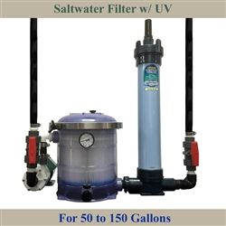 Saltwater 50 to 150 Gallon Tank Filter, Pump, UV & Plumbing Package