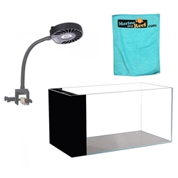 Lifegard Aquatics 7.43 Gallon Crystal Aquarium, Kessil A80 LED Light & Gooseneck Package