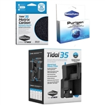 Seachem Tidal 35 Power Filter, Matrix Carbon, Purigen Freshwater Package