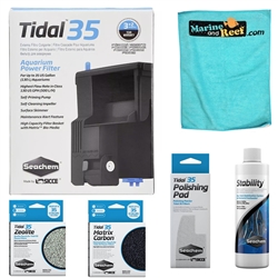Seachem Tidal 35 Power Filter w/ Upgraded Media and Stability Package