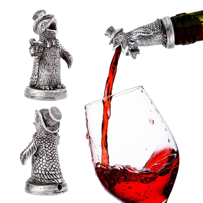 Stainless Steel Penguin Wine Pourer and Aerator